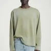 Sale COS T-SHIRT Z DŁUGIM RĘKAWEM – RELAXED FIT Khaki