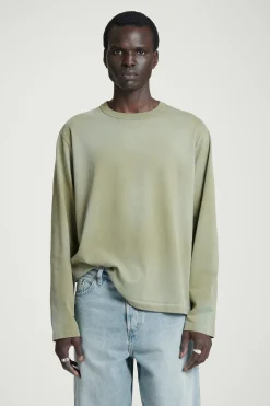 Sale COS T-SHIRT Z DŁUGIM RĘKAWEM – RELAXED FIT Khaki