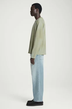 Sale COS T-SHIRT Z DŁUGIM RĘKAWEM – RELAXED FIT Khaki