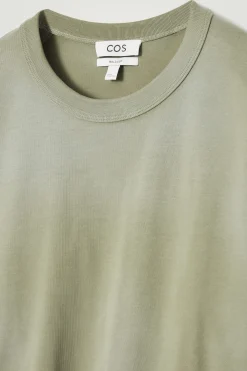 Sale COS T-SHIRT Z DŁUGIM RĘKAWEM – RELAXED FIT Khaki