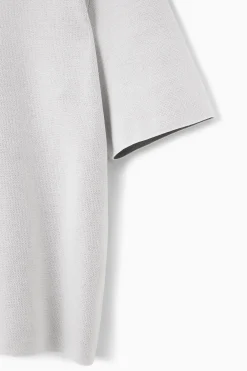 Outlet COS T-SHIRT Z DWUSTRONNEJ DZIANINY – RELAXED FIT Biały