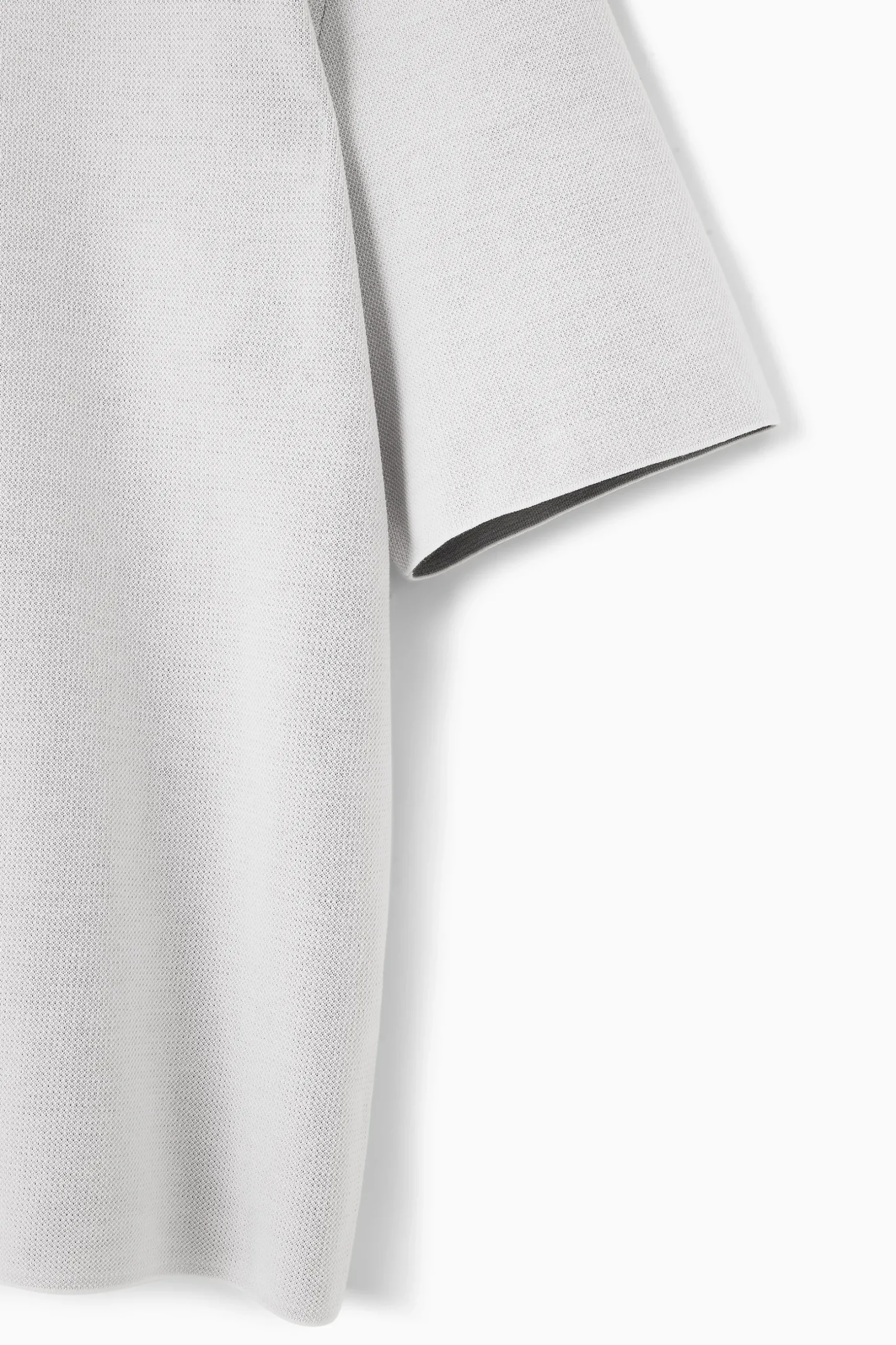 Outlet COS T-SHIRT Z DWUSTRONNEJ DZIANINY – RELAXED FIT Biały