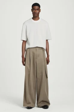 New COS T-SHIRT Z DWUSTRONNEJ DZIANINY – RELAXED FIT Biały