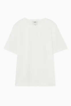 Online COS T-SHIRT Z KRÓTKIM RĘKAWEM – RELAXED FIT Biały