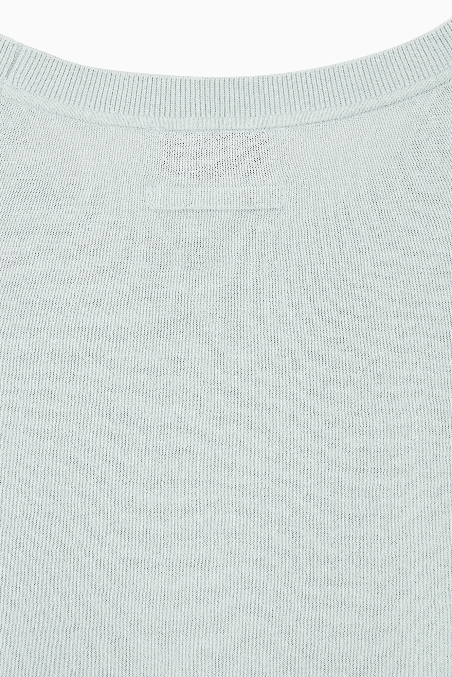 Online COS T-SHIRT Z LEKKIEJ DZIANINY Z BAWEŁNY – REGULAR FIT Jasnoniebieski