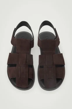 Fashion COS ZAMSZOWE SANDAŁY RYBACKIE Brązowy