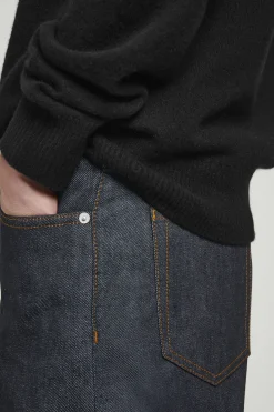 Outlet COS ZWĘŻANE JEANSY MARGIN Z SUROWEGO DENIMU Z KRAJĄ Indygo