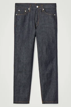 Outlet COS ZWĘŻANE JEANSY MARGIN Z SUROWEGO DENIMU Z KRAJĄ Indygo